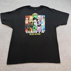 My Hero Academia Class 1A Plus Ultra Anime T Shirt Black 2XL Funimation Licensed